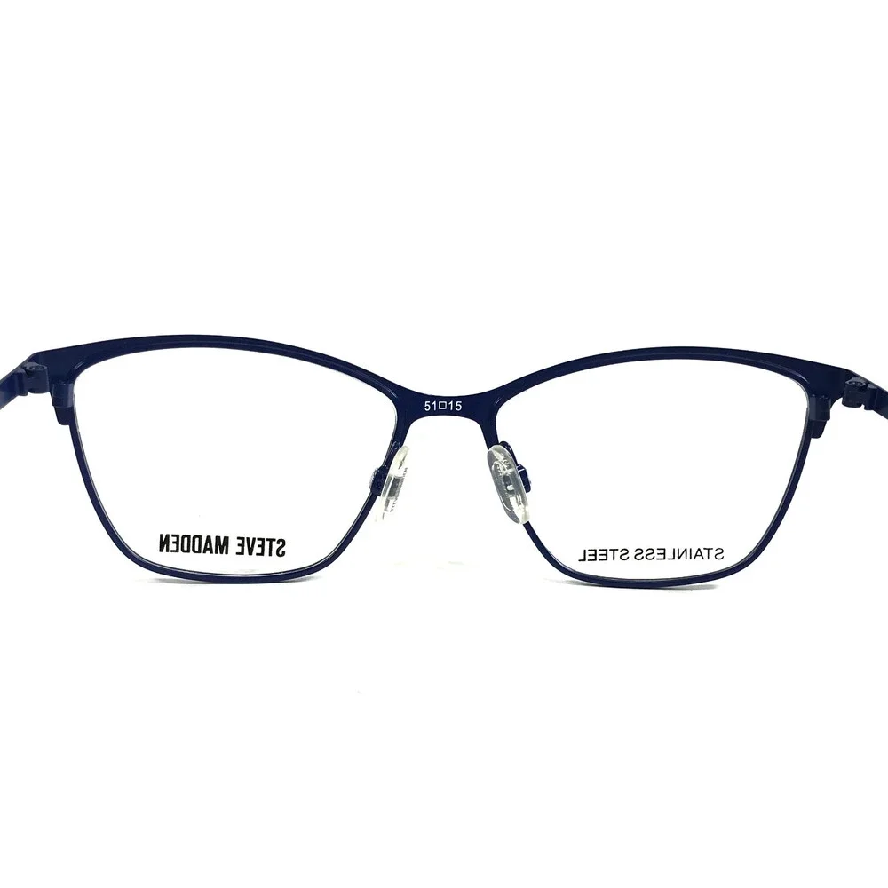 Steve Madden Eyeglasses Frames JILLYY BLUE Cat Eye Full Rim 51-15-135